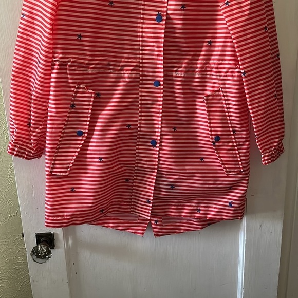 Joules Red and White Striped Raincoat - Picture 3 of 6